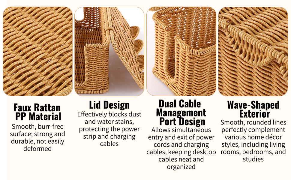 Scalloped Edge Cable Organizer Box