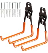 KURUI Heavy Duty Garage Hooks for Hanging, 2 Pack Garage Storage Hooks for Ladder Extension Cord ...