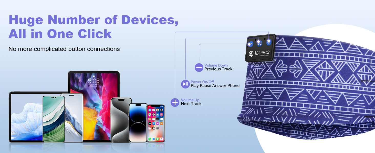 LOVE EYE Bluetooth Headband Headphones