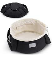 Narwey Barrel Drawstring Puffy Makeup Bag, Large Quilted Cosmetic Bag, Puffer Make Up Bags, Trave...