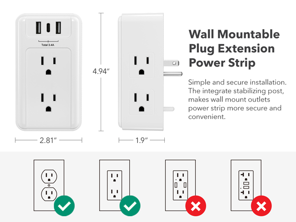 multi plug outlet with usb ports