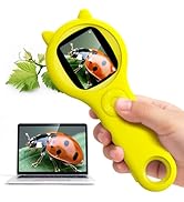 Ashfly Kids Magnifying Glass Educational Science Kit - Mini LED Pocket Microscope for Kids(5-10 Y...