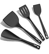 Beijiyi Silicone Spatula Set of 4, 600°F Heat Resistant, BPA Free Kitchen Spatula and Spoons for ...