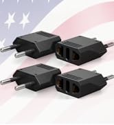 Unidapt European travel plug adapters - US to Europe power adapter