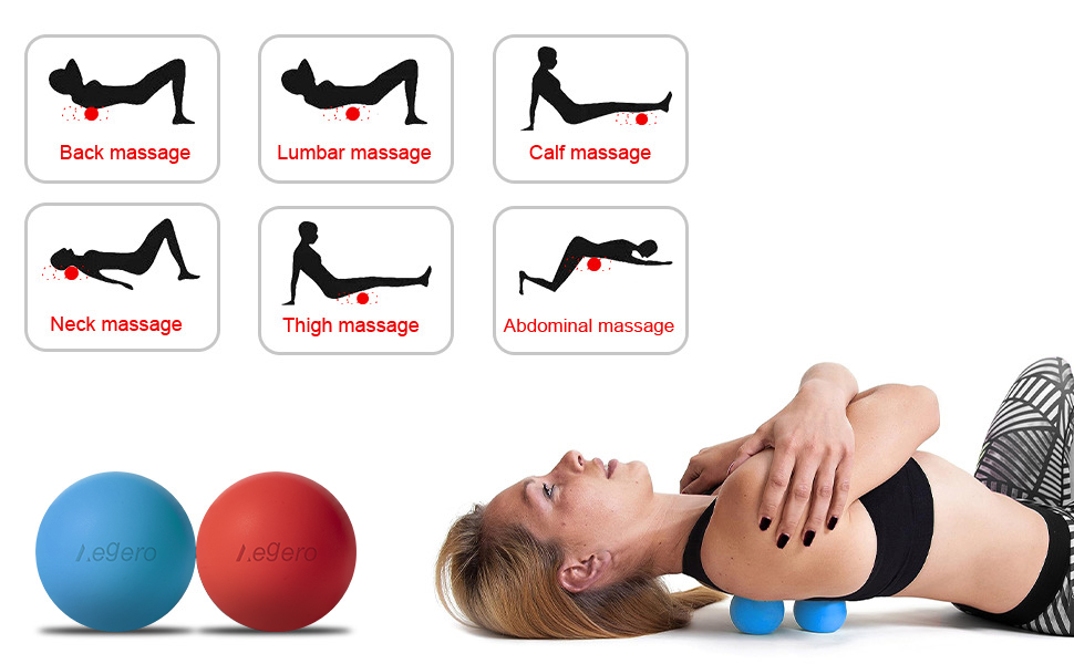  Massage Lacrosse Ball for Sore Muscles, Shoulders, Neck, Back, Foot, Body, Deep Tissue