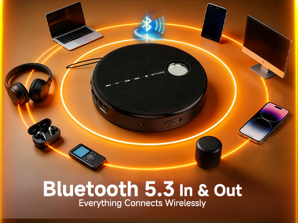 cd player portable for home with bluetooth speaker car walkman music small kpop kids battery mini