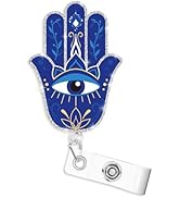 Hamsa Hand Badge Reel, Nurse Badge Reel, Badge Reels Retractable for Nurses, Starry Sky and Moon ...