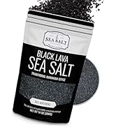 Black Lava Hawaiian Sea Salt Infused with Activated Charcoal – Hawaiian-Style Black Salt for Seas...