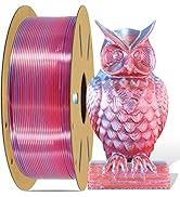 DO3D 3D Printing Filament Silk Dual Color in 1 Coextrusion PLA, 1.75mm 2 Color in 1 Silk PLA Prin...