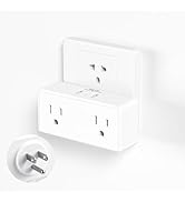 BN-LINK Multi Plug Outlet, Outlet Extender with 2 USB-A 1 USB-C 2 AC Oulets, 3 Prong Outlet Split...
