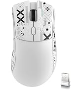 ATTACK SHARK R1 Wireless Gaming Mouse,Tri-Mode Connection (2.4G/Wired/BT5.2),55g Lightweight,18K ...