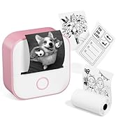 Memoqueen New-Gen T02 Mini Sticker Printer, AI Generate Image, Portable Inkless Thermal Photo Pri...