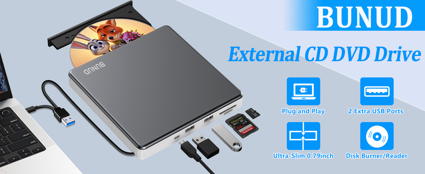 external dvd drive for laptop cd drive burner player reader writer rewriter