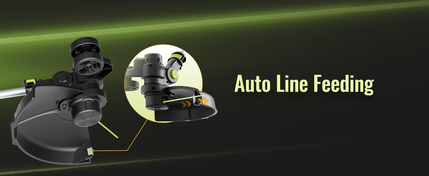 string trimmer with auto line feeding