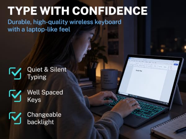 Durable, high-quality wireless keyboard with a laptop-like feel