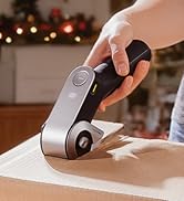 HOTO EdgeFlow Cordless Electric Scissors, Titanium Blade &amp; LED Display, Rechargeable Cardboard Bo...