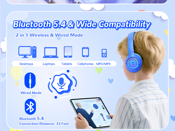 Bluetooth kids headphones 