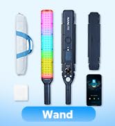 NANLITE Wand RGBW LED Light Stick 2700–7500K Bi-Color, App &amp; Onboard Control, Lightweight Handhel...
