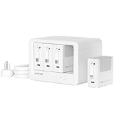 Gitryin 12-in-1 Desktop Charging Station with 3 Retractable Type-C Chargers and 1 Lightning Charg...