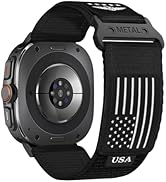 Rugged Nylon Band for Galaxy Watch Ultra Bands 47mm (2025/2024) for Men Women,One Click No Gap Fa...