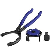 WORKPRO 2-Piece Oil Filter Wrench Set, | 12” Adjustable Oil Filter Pliers &amp; 3-Jaw Universal Oil F...