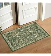 Woodbruy Floral Rugs For Entryway, 2x3 Kitchen Rugs Non Slip Washable 2X3 Rug Vintage Carpet Stai...