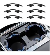 6PCS Upgraded Silicone Car Cup Holder Insert with Arc Leaf Design,Soft Cupholder Insert for Car t...