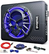 Seventour 10" 1200W Slim Under Seat Powered Car Subwoofer, Car/Truck Audio Sub Built in Amplifier...