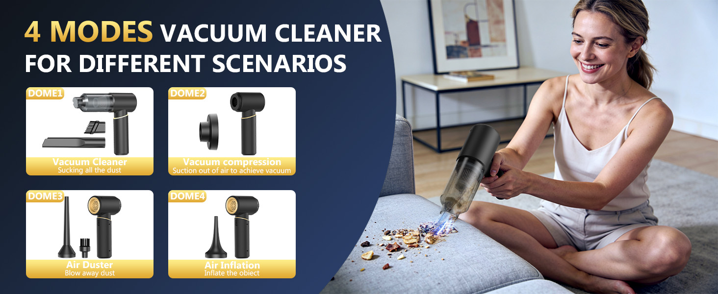 4 in 1 car vacuum portable cordless