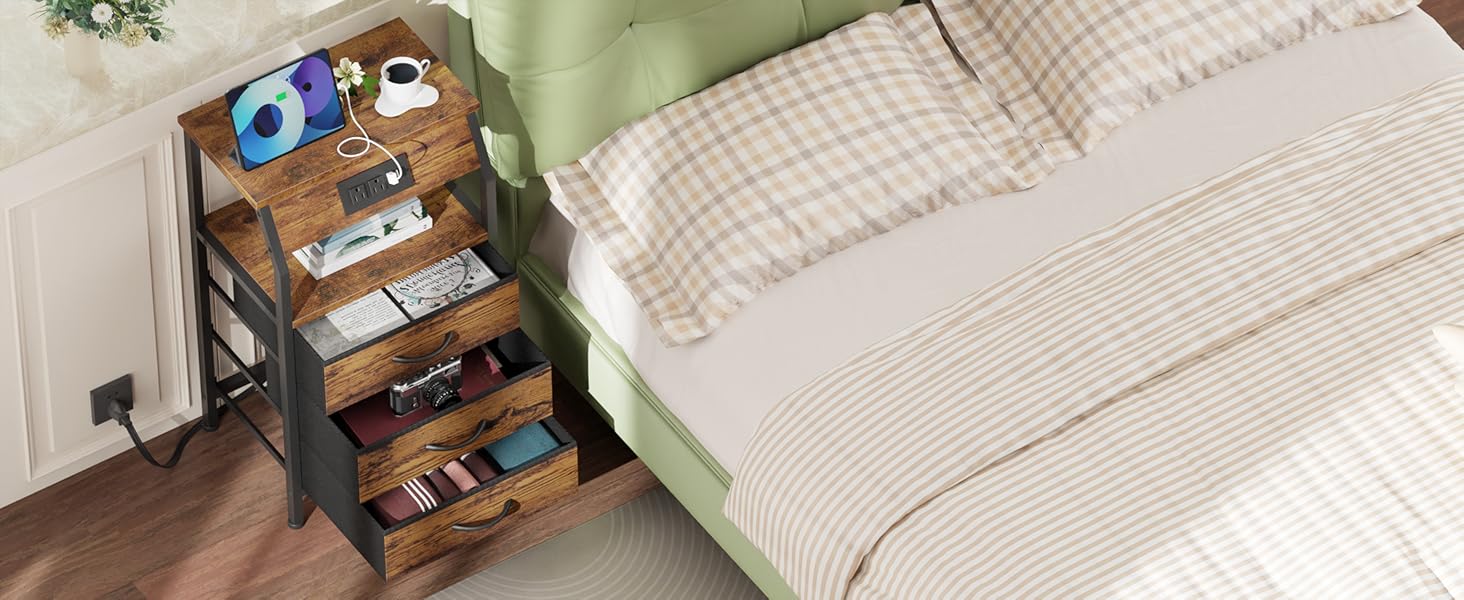 Night Stand with Charging Station
