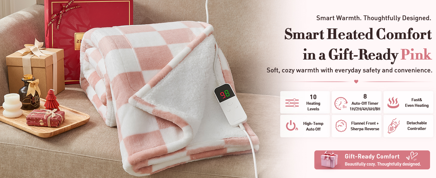 pink electric blanket