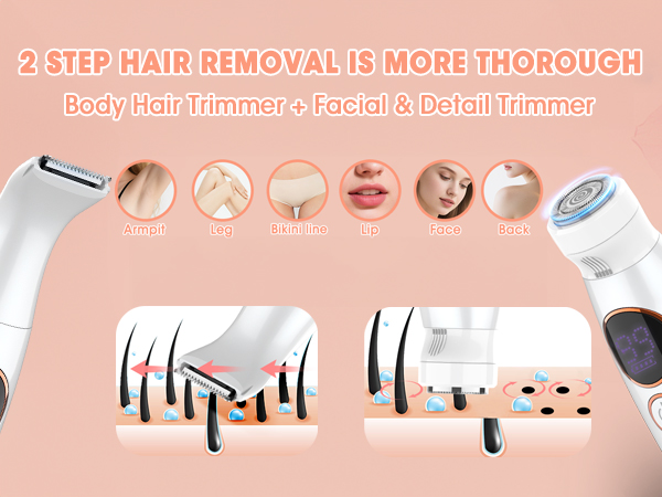 2 STEP HAIR REMOVAL IS MORE THOROUGH