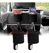 PIFOOG Purse Hook for Car Headrest Cup Holder Back Seat for 3.15 Inch Bottle Multifunctional Back...
