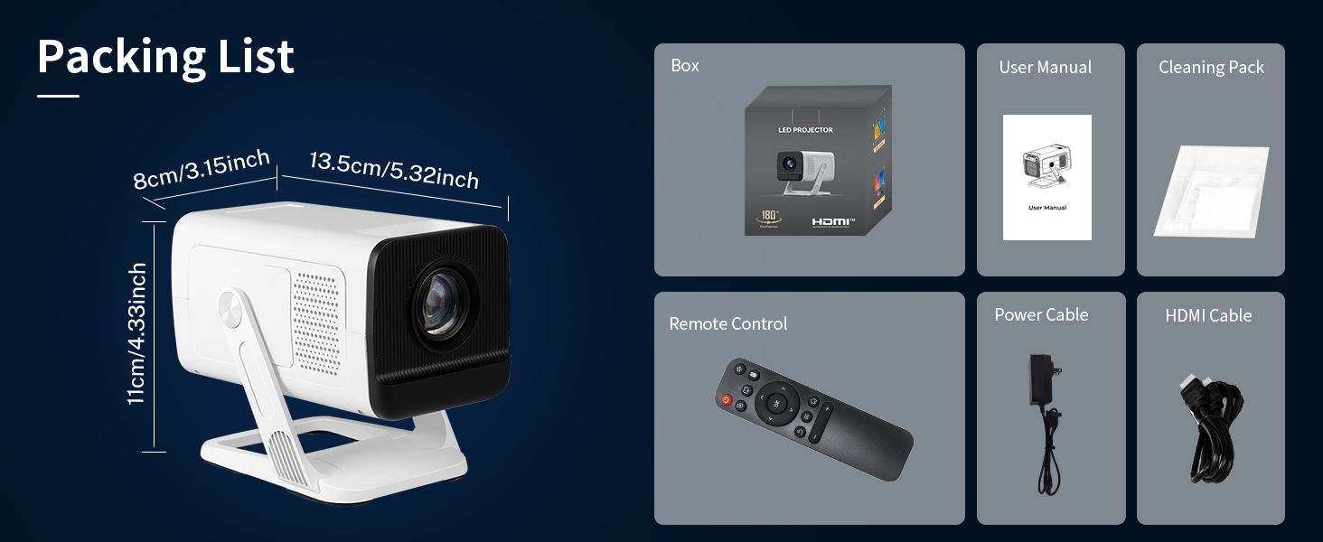 smart mini projector with apps built in