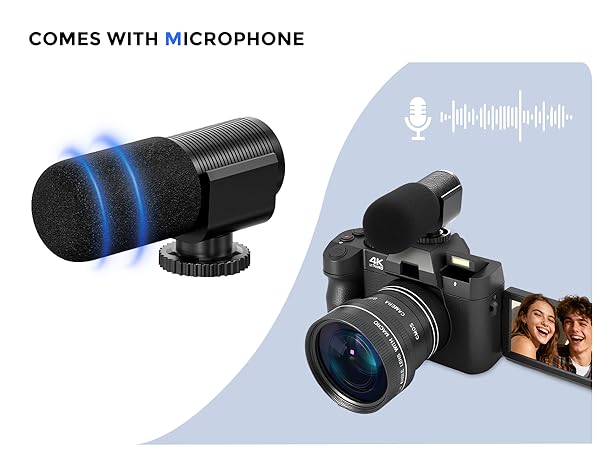 digital camera with microphone