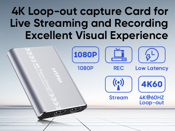 4K 60fps Audio Video HDMI Game Capture