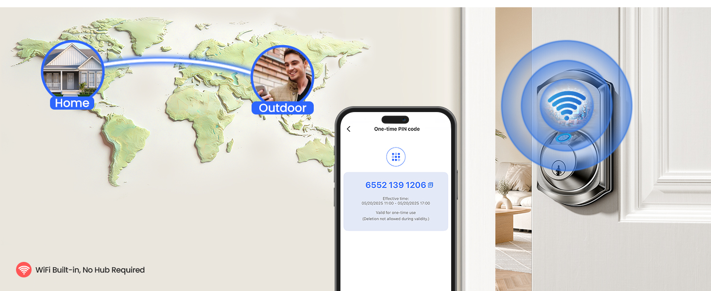 Built-in WiFi for remote control from anywhere
