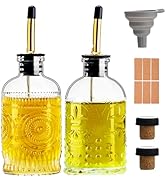gegewawa Olive Oil Dispenser Bottle for Kitchen with Metal Spout, Glass Oil Bottles 7OZ, Elegant ...