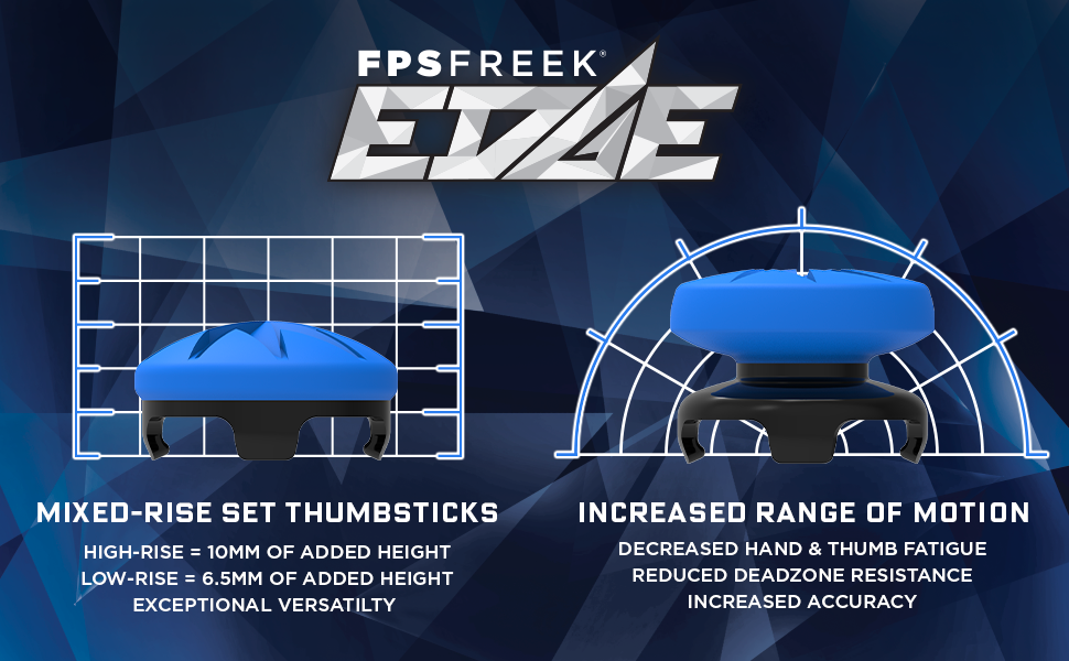 kontrolfreek fps freek edge performnace thumbstick mixed rise set increased range of motion