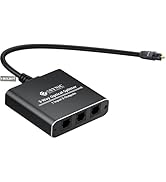 eSynic Portable Optical Audio Splitter 1 in 3 Out-3 Way SPDIF/Toslink Splitter with 3ft Optical C...
