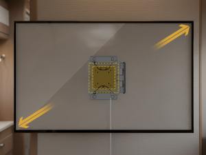 TV wall mount compatible with VESA patterns up to 400x400