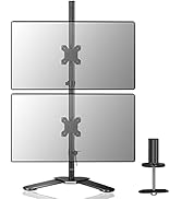 Suptek Dual LED LCD Monitor Stand up Free-Standing Desk Mount for 2 / Two Screens up to 27 inch E...
