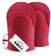 Mini Oven Mitts, Made with Recycled Cotton Infill, 480 F Heat Resistant, 1 Pair Red