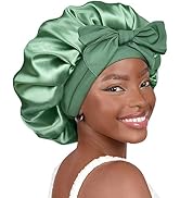 YANIBEST Satin Bonnet Silk Bonnet for Sleeping Double Layer Satin Lined Hair Bonnet with Tie Band...