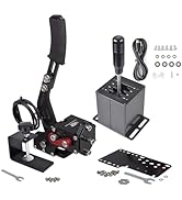 CNRAQR PC USB Handbrake and Racing Game Simulator Shifter 7+R H Gear for Logitech G29 G27 G25 G92...