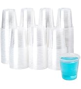 YEEHAW 100 Pack 3 oz Plastic Bathroom Cups, Disposable Mouthwash Cups | for Cold Beverages | Idea...