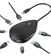 USB C Docking Station, FORIDA USB C Hub, 4K HDMI USB C to USB Adapter, 1 Gbps Ethernet, 100W Powe...