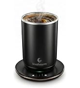 Self Stirring Heated Coffee Mug with Temperature Control, Electric Auto Mixing Mug, Plug-in Coffe...