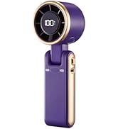 Bearwind Portable Handheld Turbo Fan - 5 Gear High Speed 4000mAh Rechargeable Mini Personal Hand ...