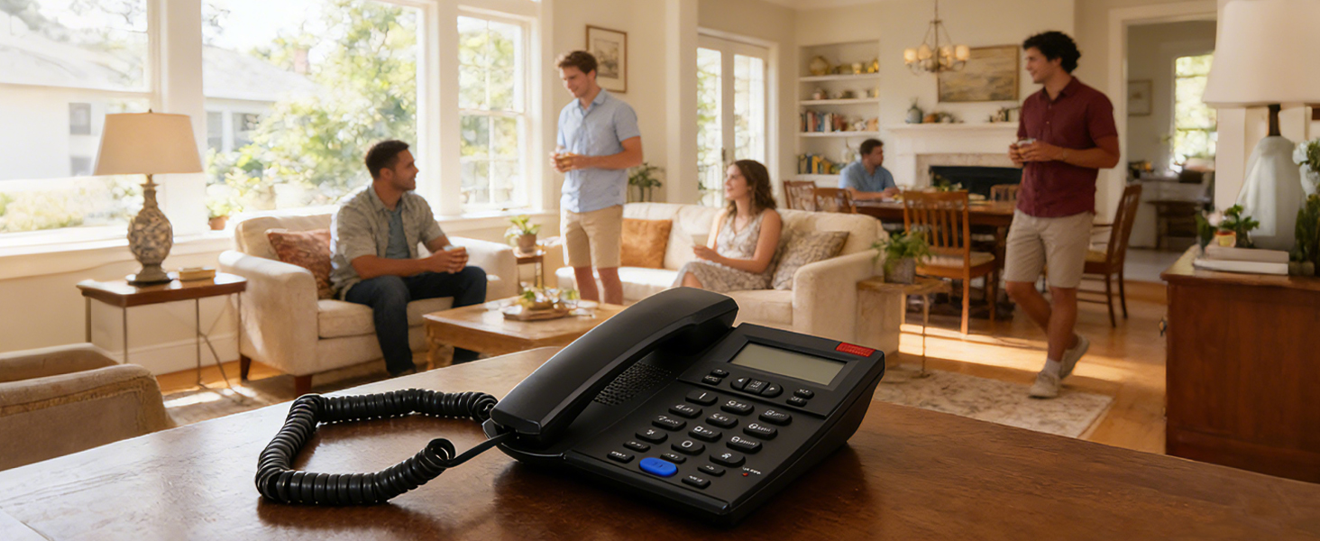 corded landline phone with caller id